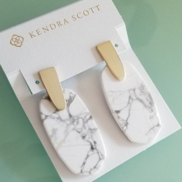 Kendra Scott Howlite Aragon earrings NWT - Picture 5 of 6